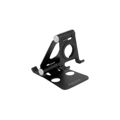Delock Adjustable Smartphone & Smartwatch Stand Holder - Sleek Black Design for Ultimate Convenience